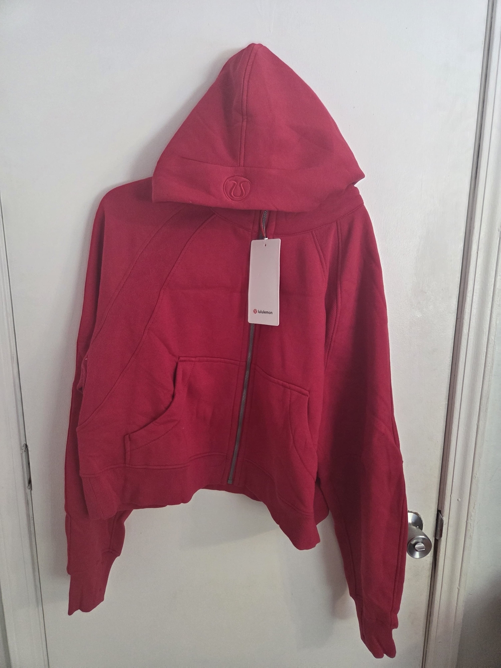 lululemon athletica Women's Raspberry Red Hooded Zip Bomber